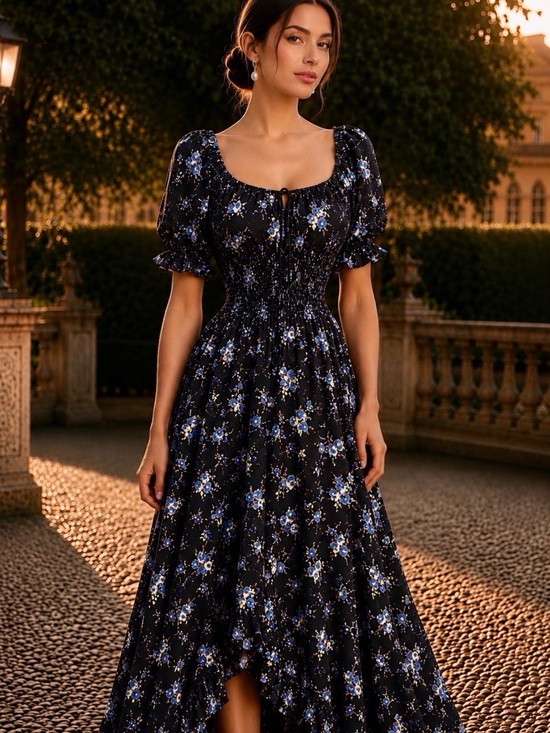 Scarlet Darkness Dresses & Skirts - Scarlet Darkness Nightfall Floral Victorian Ruffle Maxi Dress XL